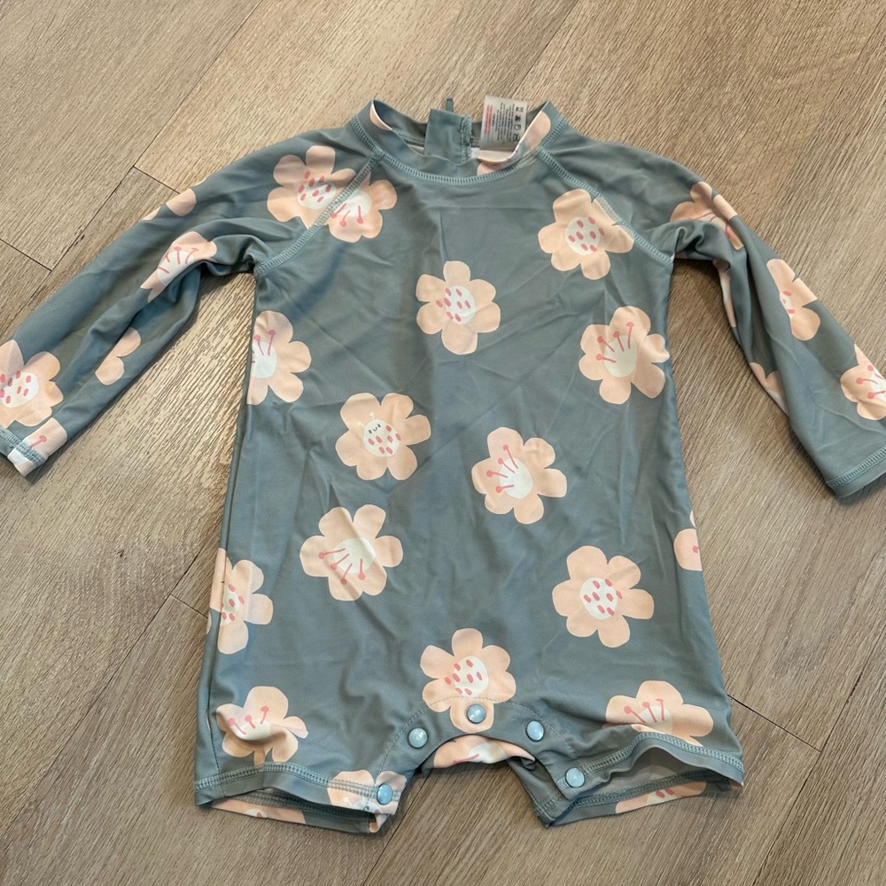 Floral Kids Swim Romper